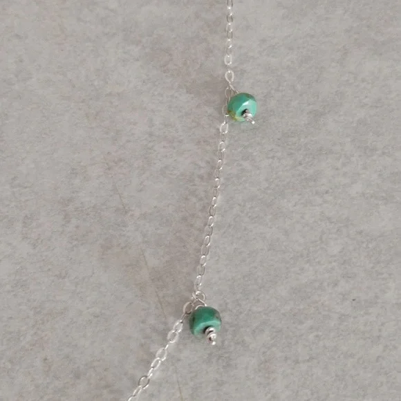 Sterling Silver Kingman Turquoise Necklace - Picture 4 of 10